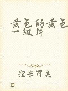 黄色的黄色录像一级片