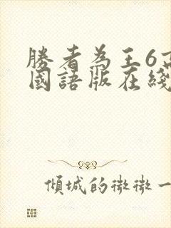 胜者为王6高清国语版在线观看