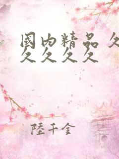 国内精品 久久久久久久