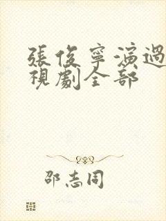 张俊宁演过的电视剧全部