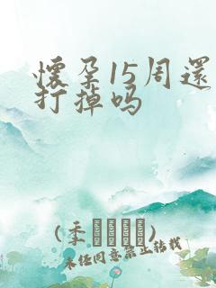 怀孕15周还能打掉吗