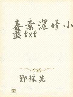 春意浓晴小说网盘txt