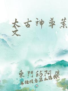 太古神尊叶风全文