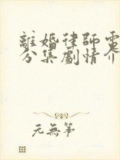 离婚律师电视剧分集剧情介绍