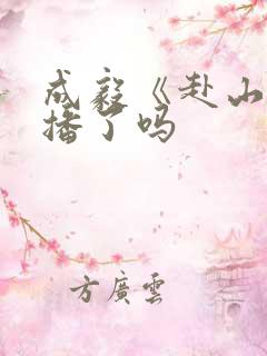 成毅《赴山海》播了吗