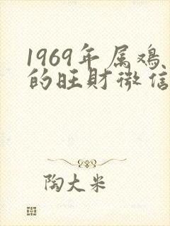 1969年属鸡的旺财微信图像