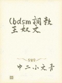(bdsm调教主奴文