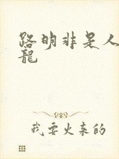 路明非是人还是龙