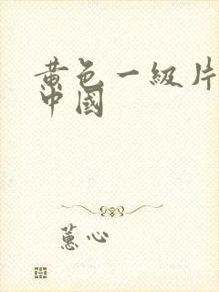 黄色一级片特黄中国