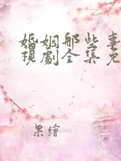 婚姻那些事儿电视剧全集免费观看