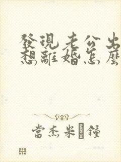 发现老公出轨了想离婚怎么办