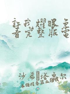 许我耀眼免费观看完整版电视剧高清