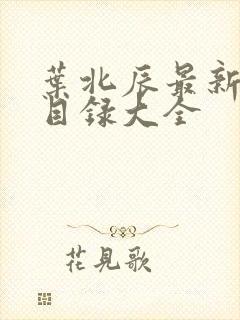 叶北辰最新章节目录大全