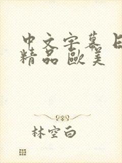 中文字幕 日韩精品 欧美