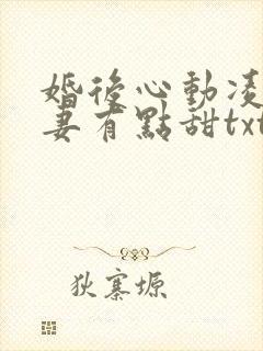 婚后心动凌总追妻有点甜txt软件下载