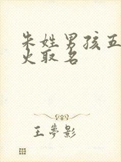 朱姓男孩五行缺火取名