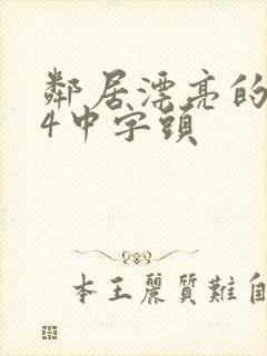 邻居漂亮的老婆4中字头