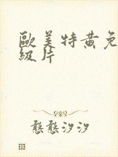 欧美特黄免费一级片