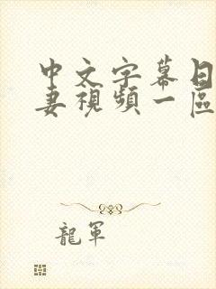 中文字幕日韩人妻视频一区