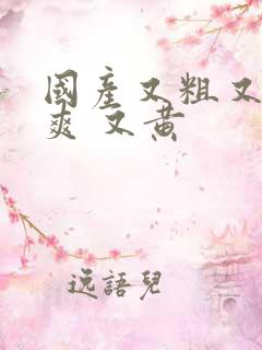 国产又粗又猛又爽 又黄