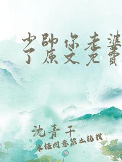 少帅你老婆又跑了原文免费阅读