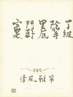 宗门里除了我都是卧底等级划分