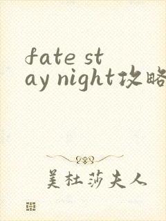 fate stay night攻略图