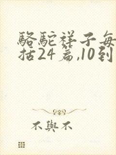 骆驼祥子每章概括24篇,10到20字