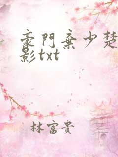 豪门弃少楚风苏影txt