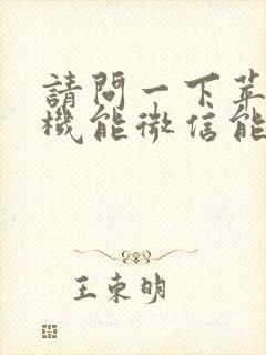 请问一下苹果手机能微信能双开吗