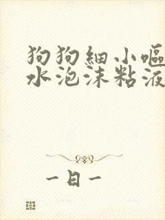 狗狗细小呕吐黄水泡沫粘液