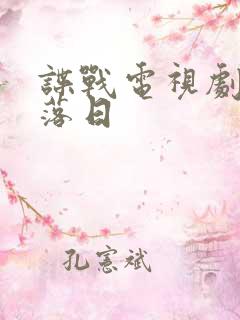 谍战电视剧长河落日