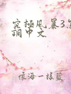 究极风暴3怎么调中文