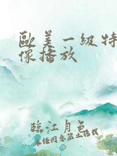 欧美一级特黄录像播放