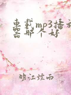 车载mp3播放器哪个好
