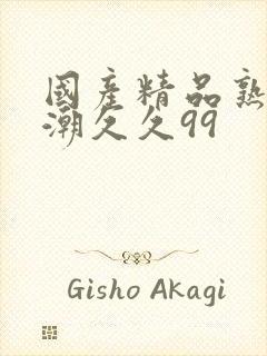 国产精品熟女高潮久久99