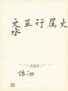 文五行属火还是水