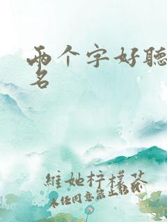 两个字好听的歌名