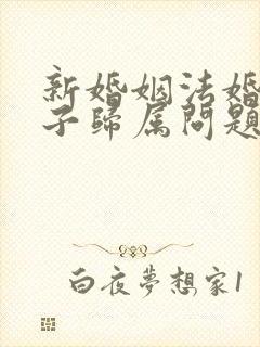 新婚姻法婚前房子归属问题