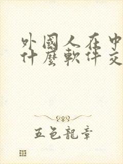 外国人在中国用什么软件交友