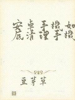 安卓手机如何彻底清理手机内存