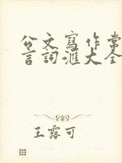 公文写作常用语言词汇大全