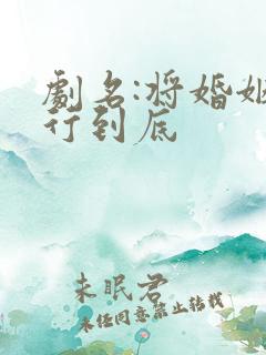 剧名:将婚姻进行到底