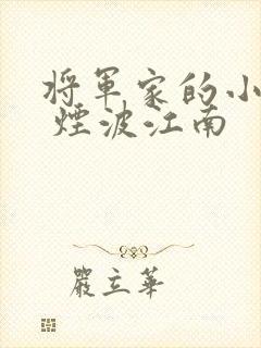 将军家的小娘子 烟波江南