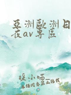 亚洲欧洲日韩午夜av专区