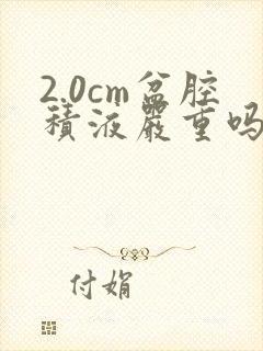 2.0cm盆腔积液严重吗