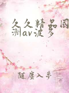 久久精品国产亚洲av波多