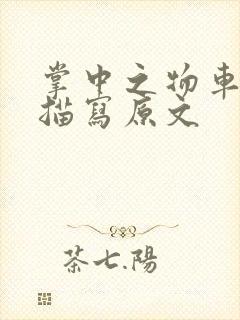 掌中之物车里震描写原文