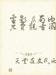 电影《局内人》免费观看国语