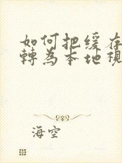 如何把缓存视频转为本地视频